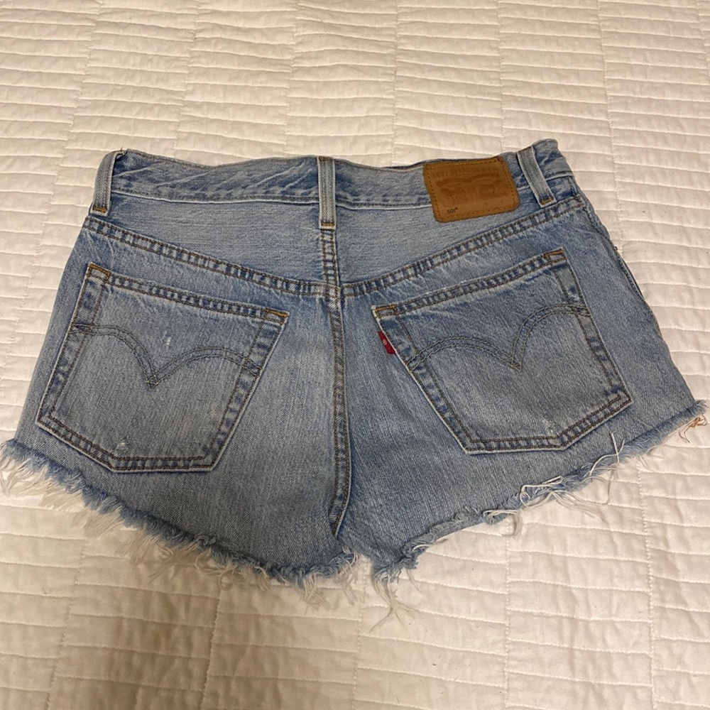 Levi’s raw edge 501 button fly shorts